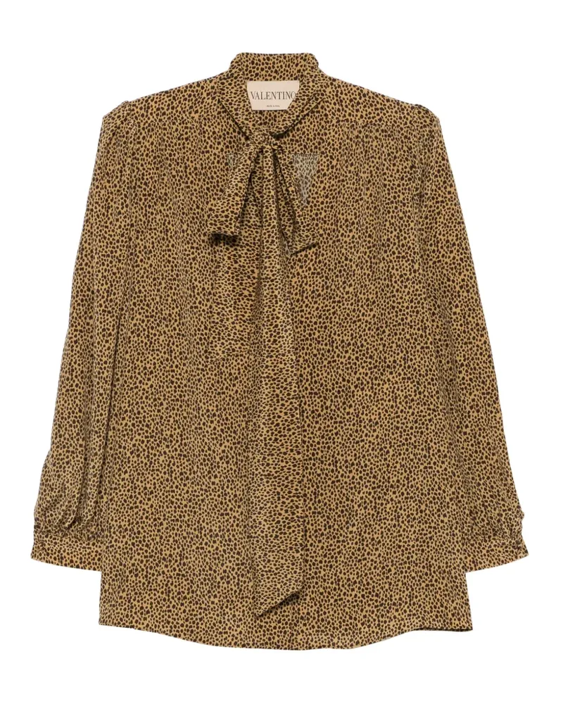 Valentino Garavani Schluppenbluse mit Leopardenprint - Braun Braun