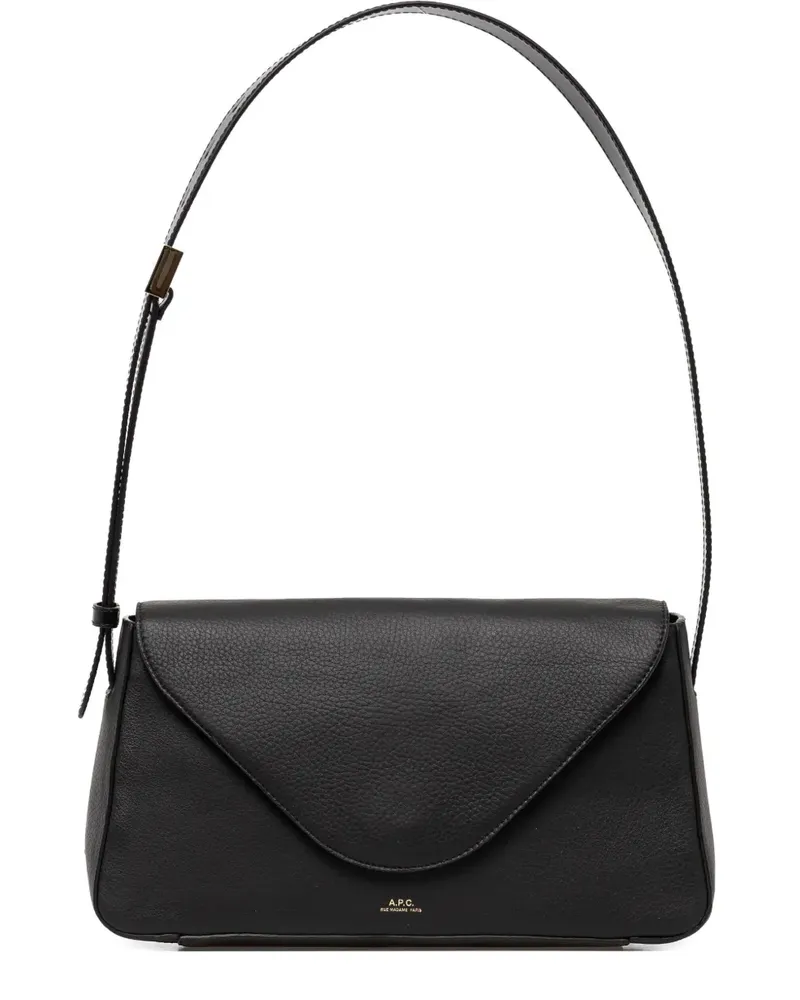 A.P.C. Kleine Daria Schultertasche mit Klappe - LZZ BLACK Lzz
