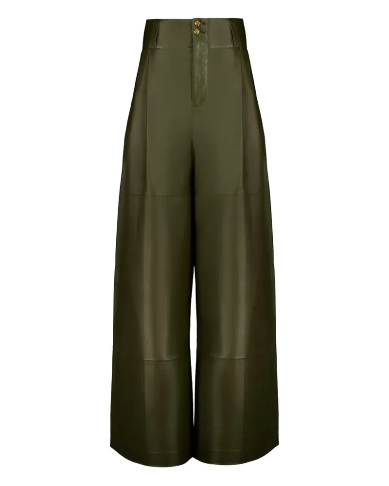 Zimmermann tailored leather trousers - Grün Grün