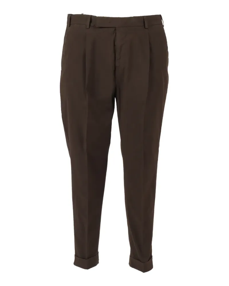 PT TORINO Hose mit Bundfalten - Braun Braun