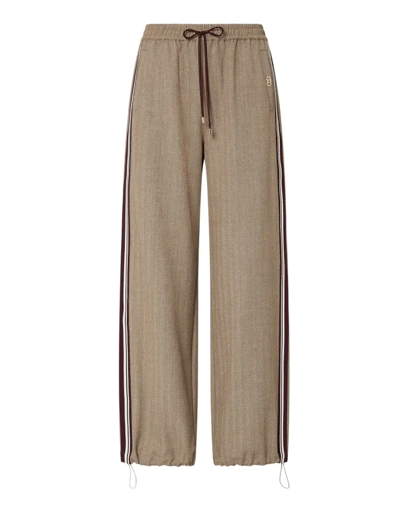 Liu Jo pinstriped drawstring track pants - Nude Nude