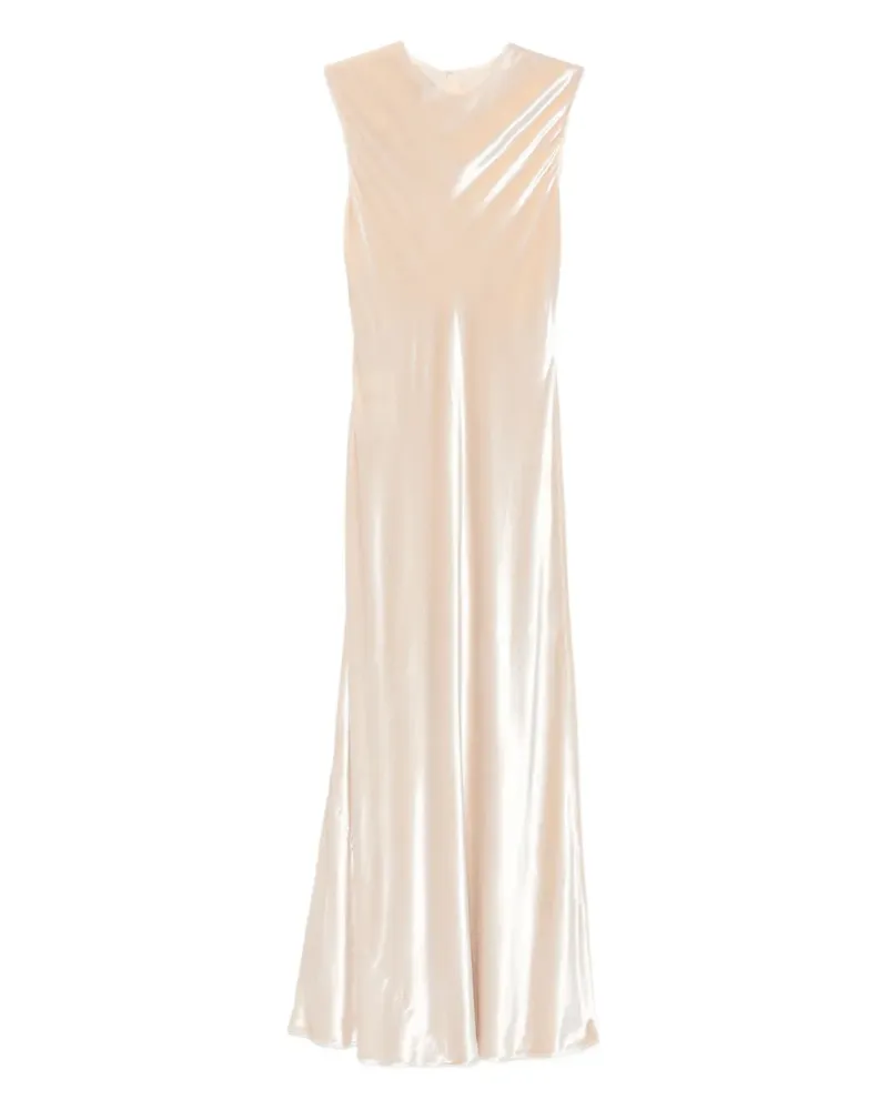 Alberta Ferretti Midikleid aus Seide - Nude Nude