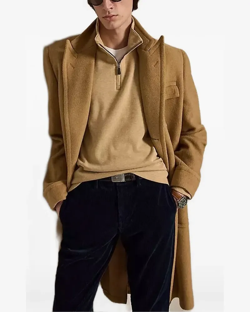 Ralph Lauren quarter-zip logo-embroidered sweater - Nude Nude