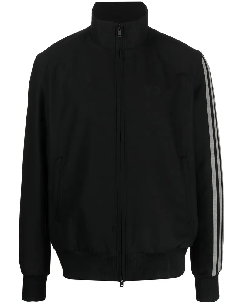 Y-3 funnel neck zip-up track jacket Schwarz