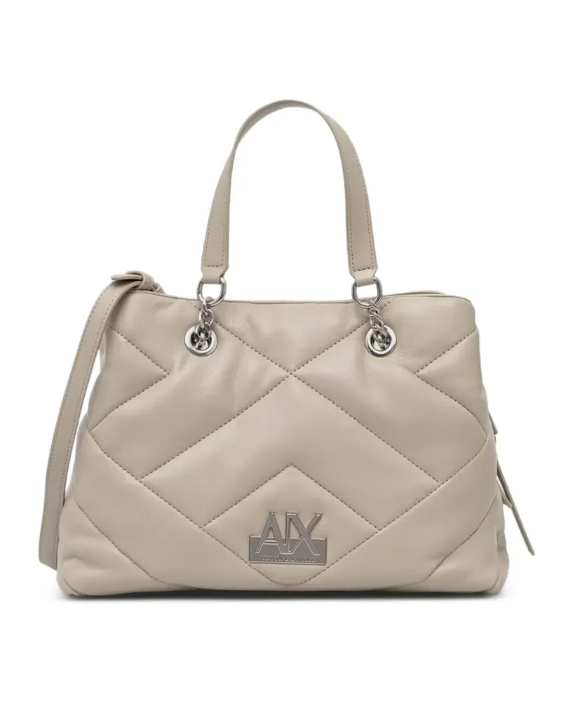 Armani Exchange Gesteppte Handtasche - Nude Nude