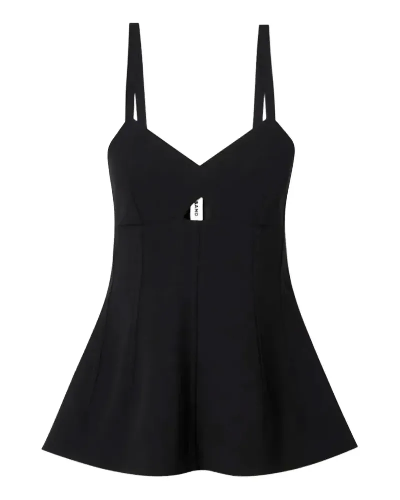 Jil Sander Oberteil mit Cut-Outs - Schwarz Schwarz