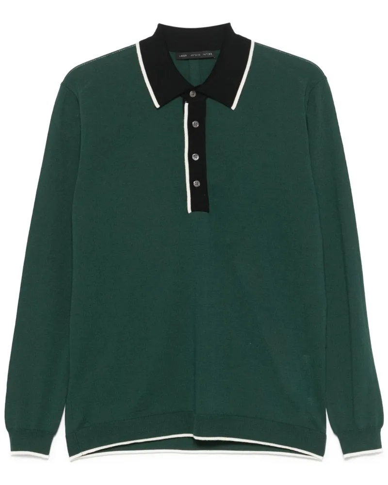 Low Brand Poloshirt aus Merinowolle - Grün Grün