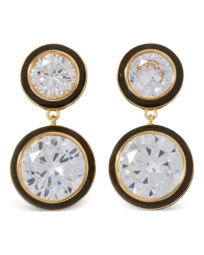 Roxanne Assoulin Cubic double-drop earrings - Weiß Weiß