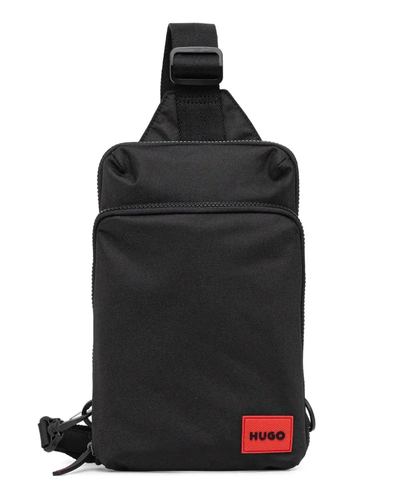 HUGO BOSS Gürteltasche mit Logo-Patch - Schwarz Schwarz