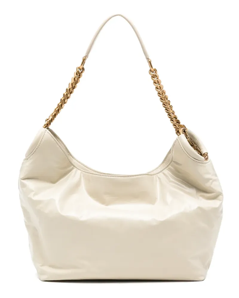 Saint Laurent Kleine Hortense Schultertasche mit Kette - Nude Nude