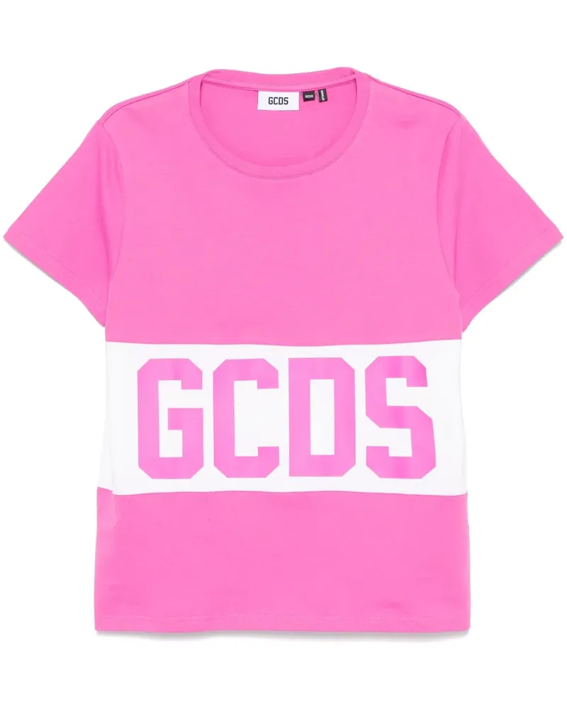 GCDS Band Logo T-Shirt - Rosa Rosa
