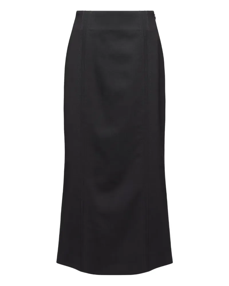 Maison Margiela Midirock mit Schlitz - Schwarz Schwarz