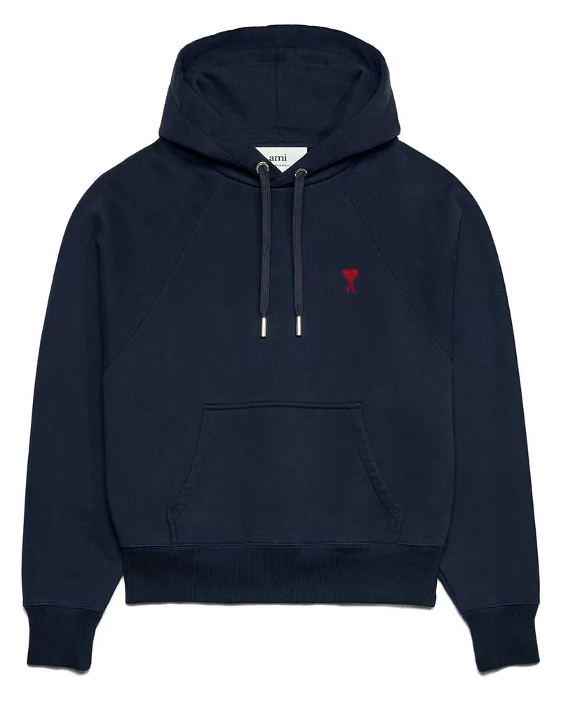 AMI Paris Hoodie mit Stickerei - Blau Blau