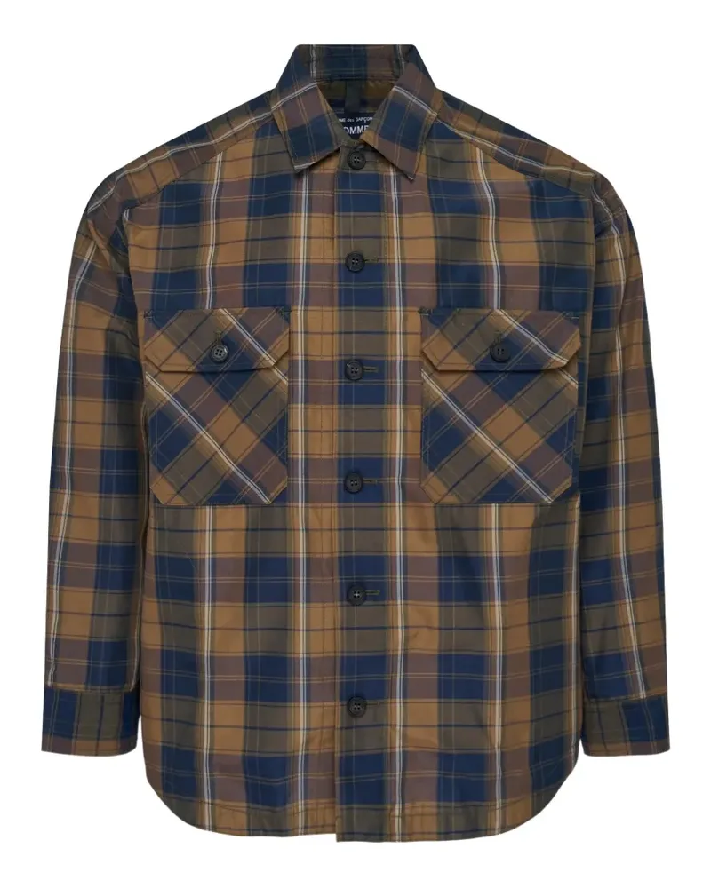 Comme des Garçons plaid chest-pocket jacket - Braun Braun