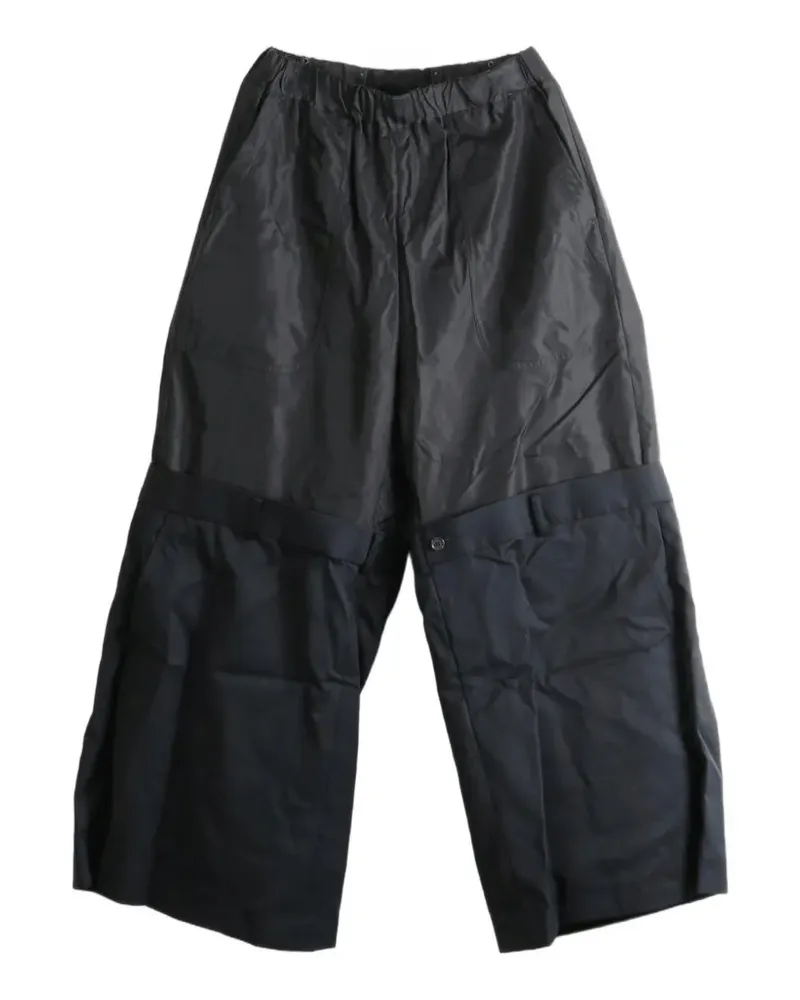 Noir Kei Ninomiya panelled trousers - Schwarz Schwarz