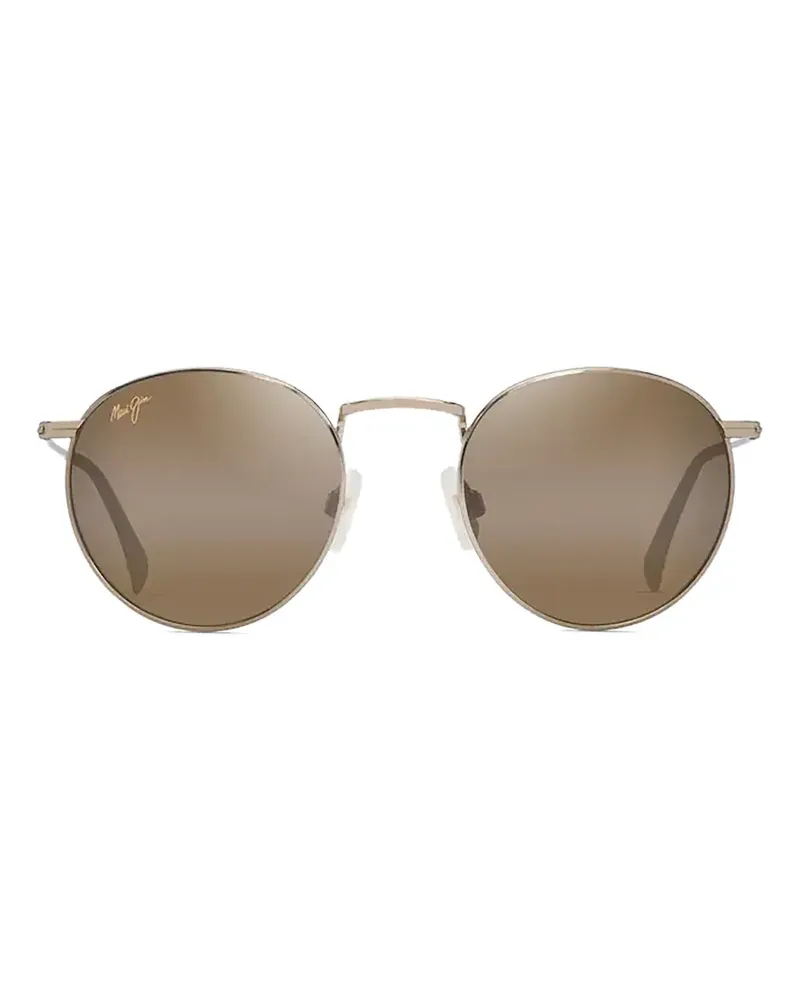 Maui Jim Pukaua Sonnenbrille mit rundem Gestell - Gold Gold