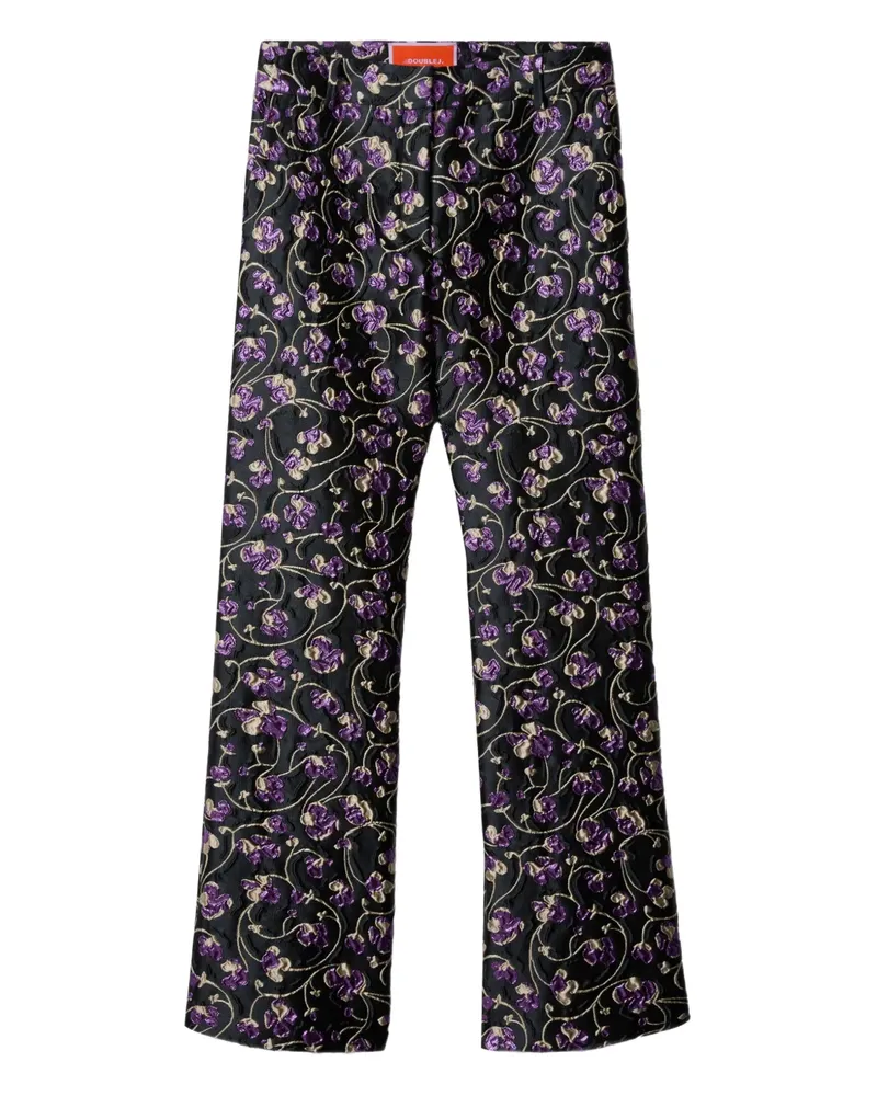 La DoubleJ 24/7 Hose mit Blumen - Schwarz Schwarz