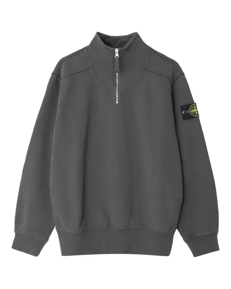 Stone Island 6100021 comfort-fit half-zip sweatshirt with stand collar - Grau Grau