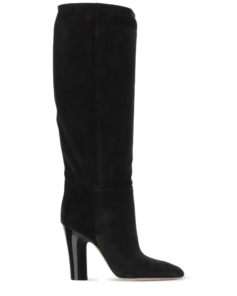 Paris Texas Kniehohe Alizze Stiefel mit spitzer Kappe - Schwarz Schwarz