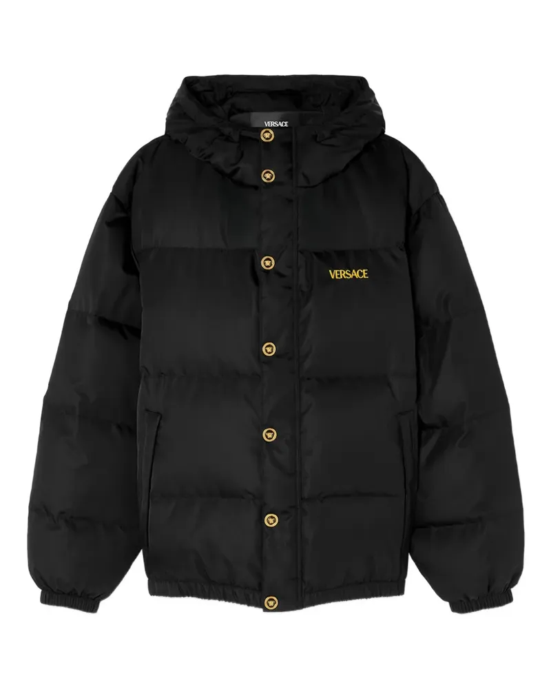 Versace Jacke mit Logo-Stickerei - Schwarz Schwarz