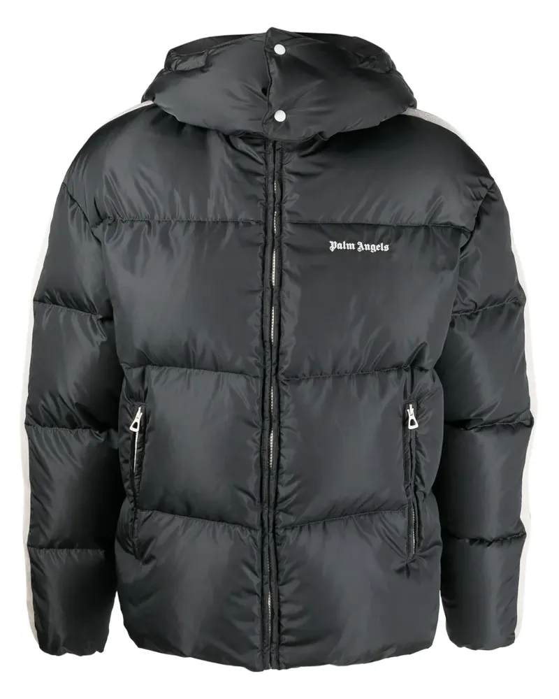 Palm Angels Gefütterte Jacke mit Logo-Print - Grau Grau