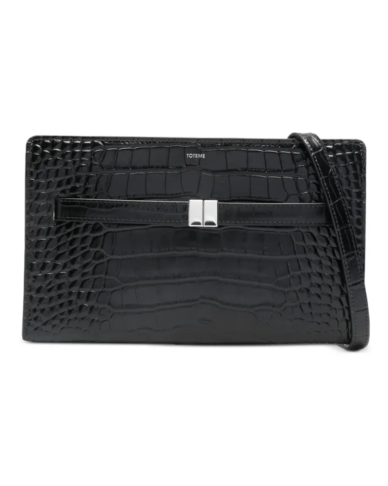 Totême Umhängetasche mit Kroko-Prägung - Schwarz Schwarz