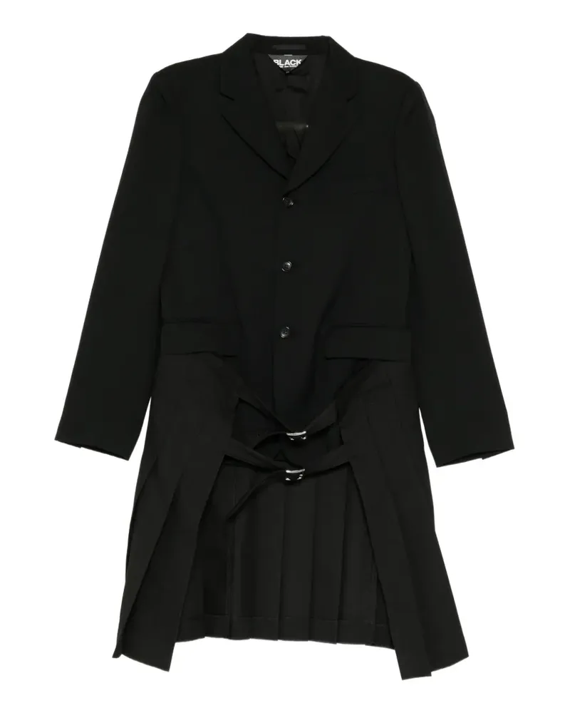 Comme des Garçons Trenchjacke mit Faltenrock-Detail - Schwarz Schwarz