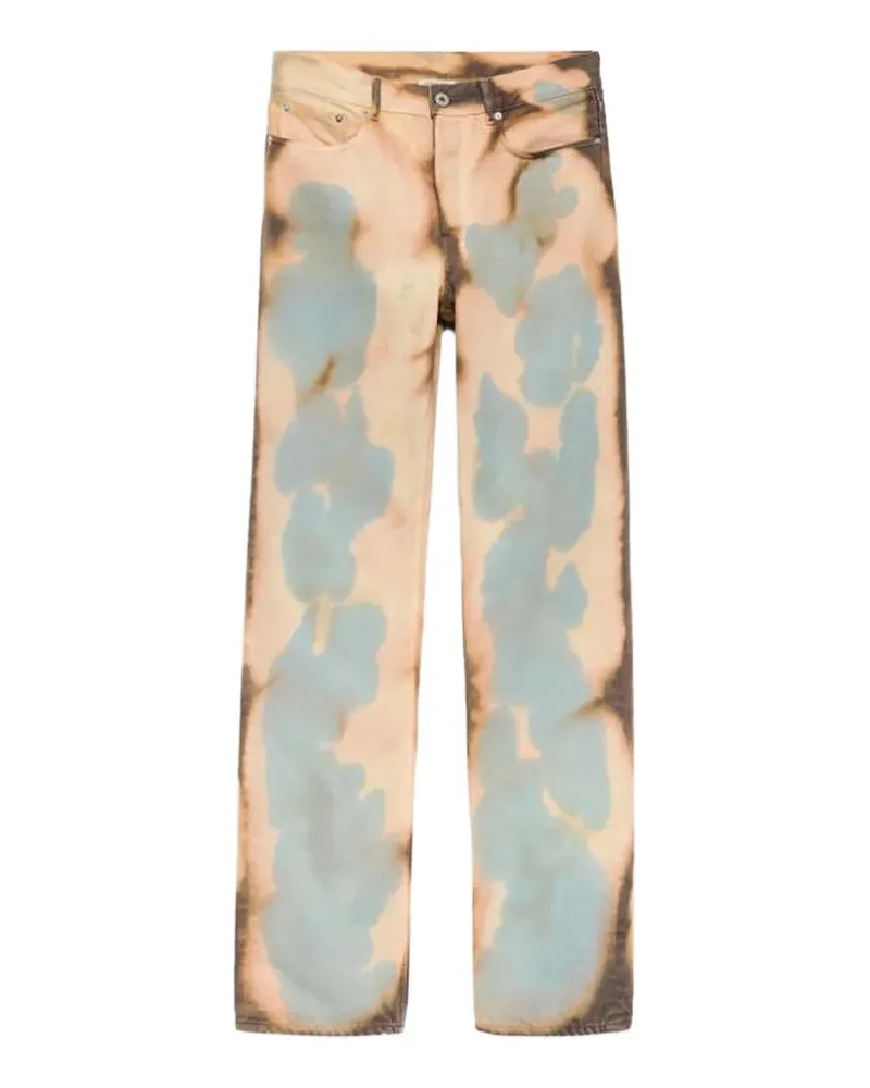 J.W.Anderson bleached mid-rise straight-leg jeans - Orange Orange