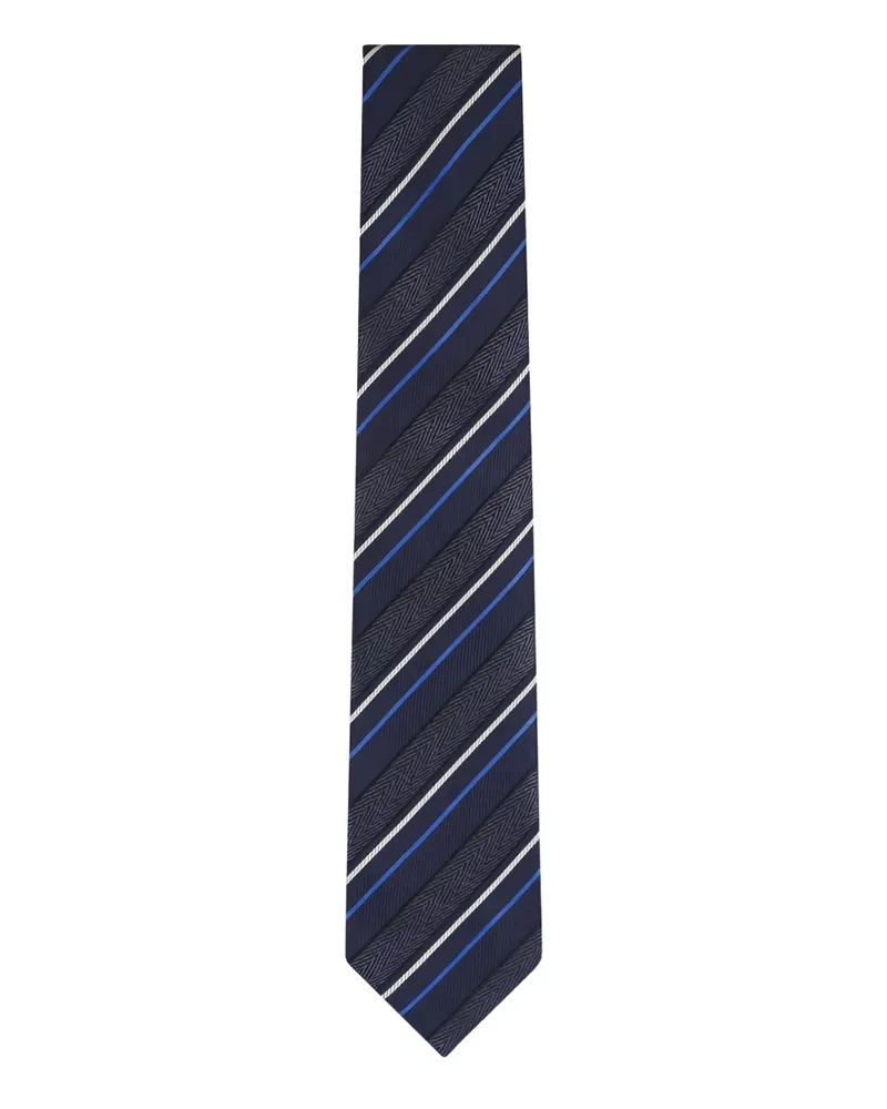 Brioni Gestreifte Krawatte - Blau Blau