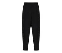 Palazzohose mit elastischem Bund - Schwarz