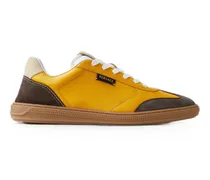 Sneakers Greca Court aus Nappa und Wildleder - Gelb