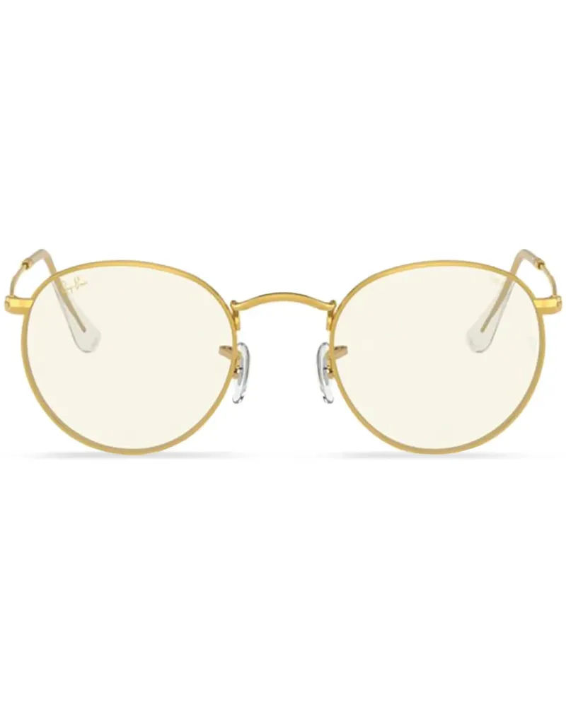 Ray Ban Sonnenbrille mit rundem Gestell - Gold Gold