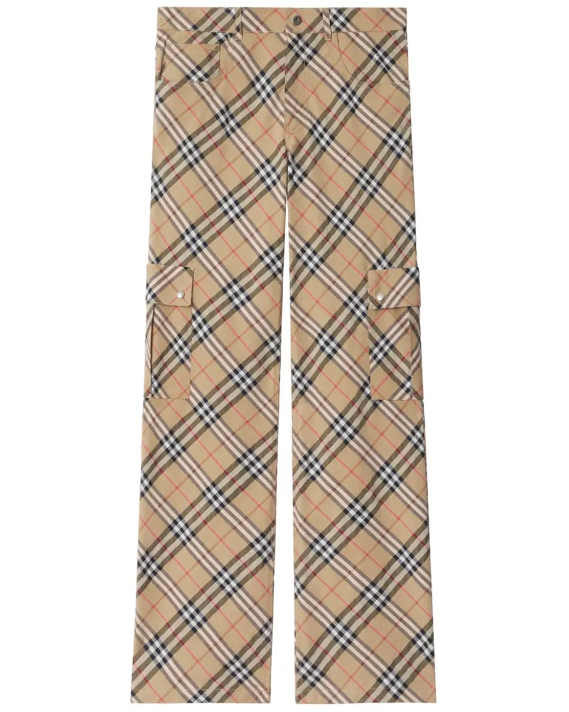 Burberry Karierte Cargohose - Nude Nude