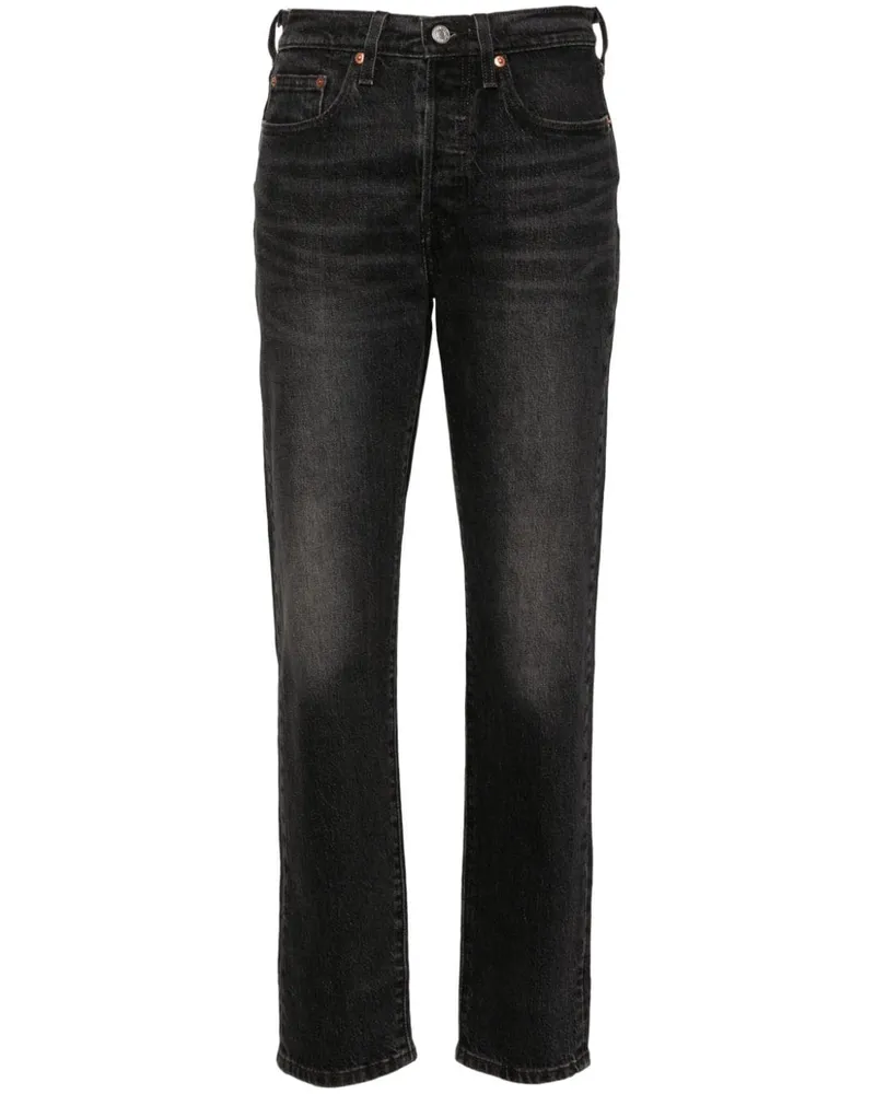 Levi's Halbhohe 501 Straight-Leg-Jeans - Grau Grau