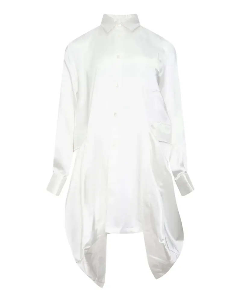 Comme des Garçons asymmetric satin shirt - Weiß Weiß