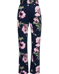 Oscar de la Renta Hose mit Blumen-Print Blau