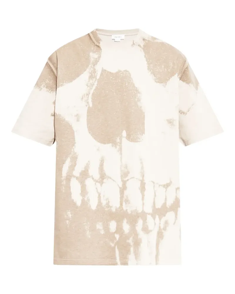 Alexander McQueen T-Shirt mit Totenkopf-Print - Nude Nude