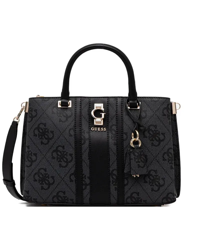 Guess Erenia monogram top handle tote bag - Schwarz Schwarz