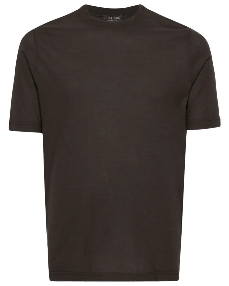 Dell'oglio T-Shirt mit Rundhalsausschnitt - Braun Braun