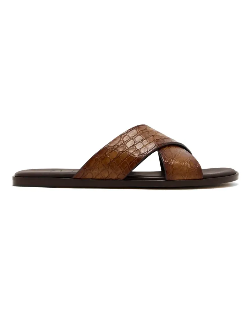 Magnanni criss-cross leather sandals - Braun Braun