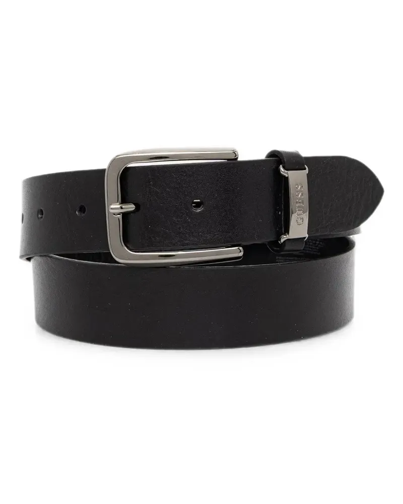 Guess logo-plaque buckle belt - Schwarz Schwarz
