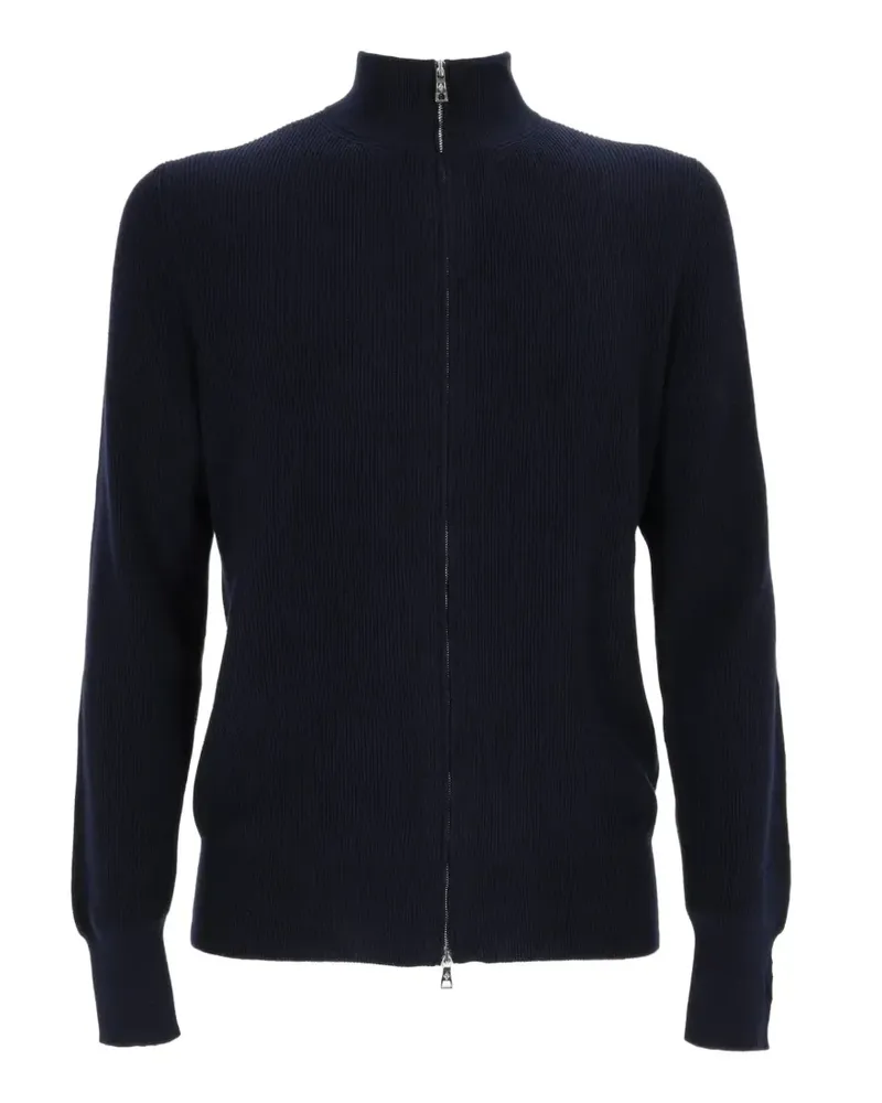 Ballantyne ribbed-knit zip-up cardigan - Blau Blau