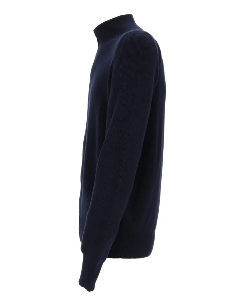 Ballantyne ribbed-knit zip-up cardigan - Blau Blau