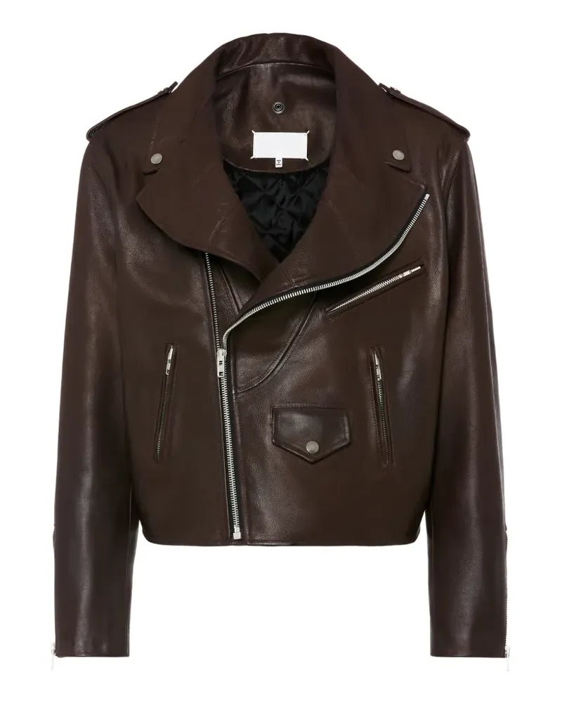 Maison Margiela Klassische Lederjacke - Braun Braun
