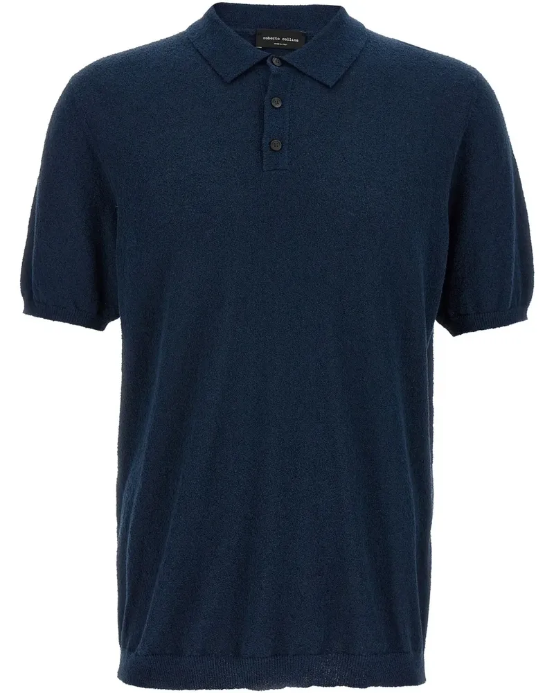 Roberto Collina Strukturiertes Poloshirt - Blau Blau