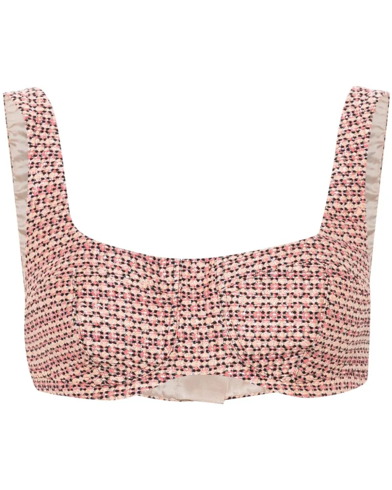 Amiri Bralet aus Tweed - Rosa Rosa