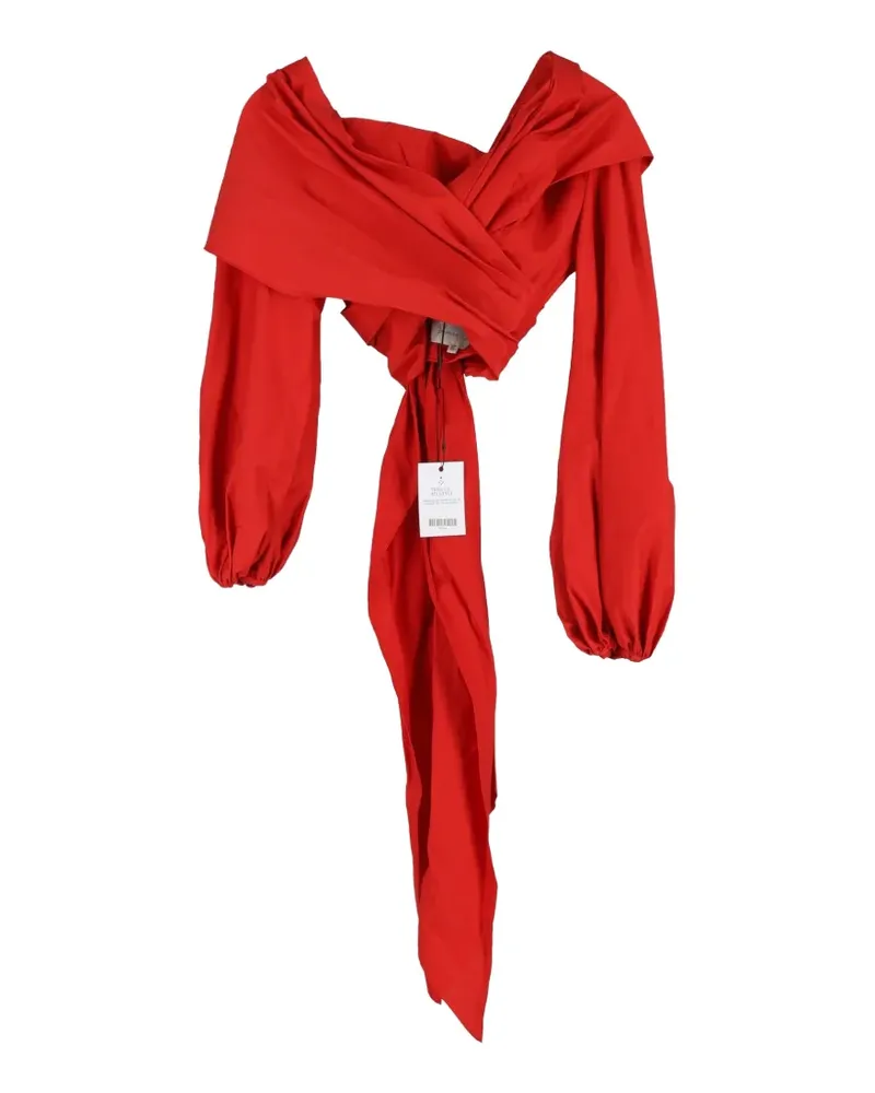 Johanna Ortiz Langärmeliges Cropped-Oberteil - Rot Rot