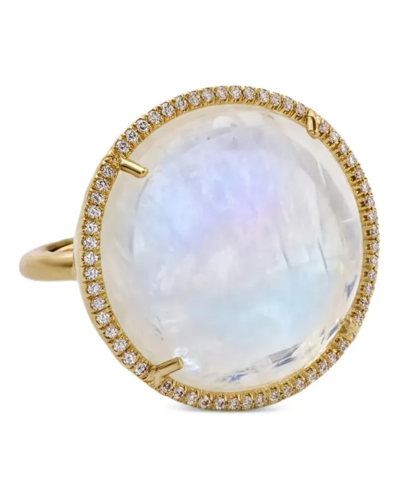 Irene Neuwirth Rainbow Ring mit Diamant und Mondstein - Gold Gold