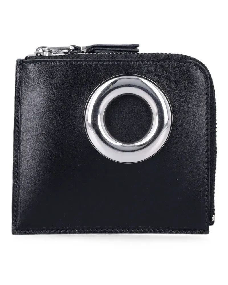 Comme des Garçons eyelet-embellished leather wallet - Schwarz Schwarz