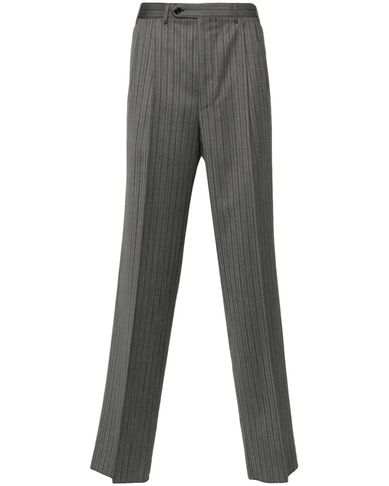 Canali Hose mit Nadelstreifenmuster - Grau Grau